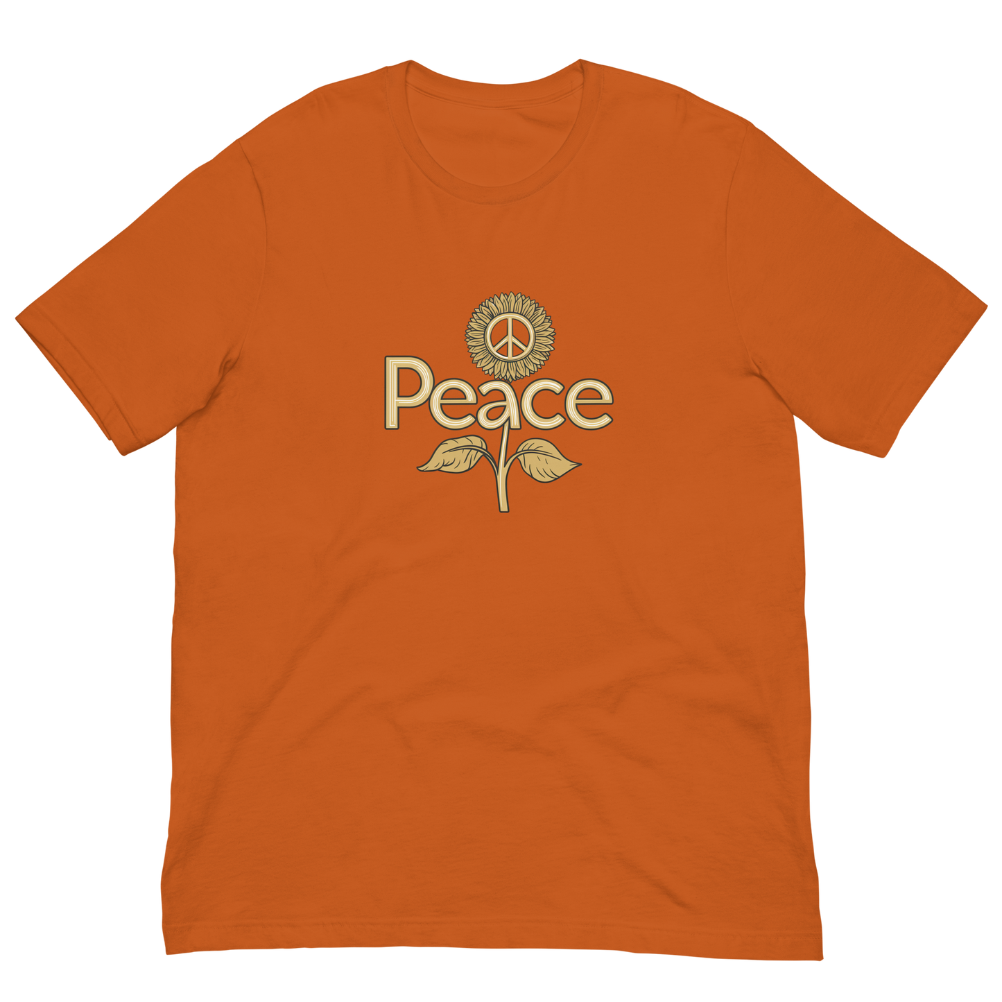 Golden Sunflower Peace T-shirt