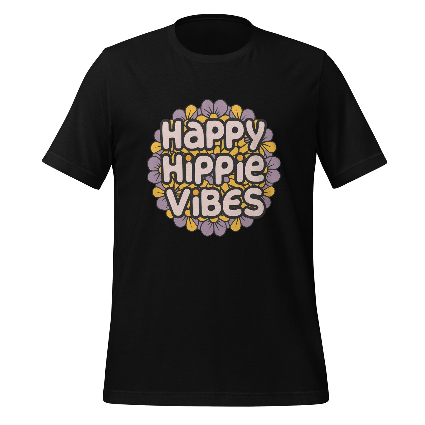 Happy Hippie Vibes Floral Unisex T-Shirt