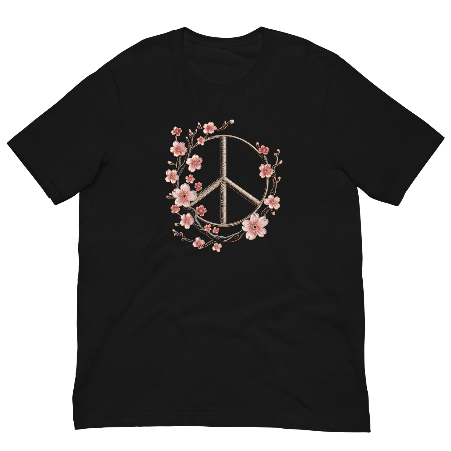 Floral Peace Symbol Unisex T-Shirt