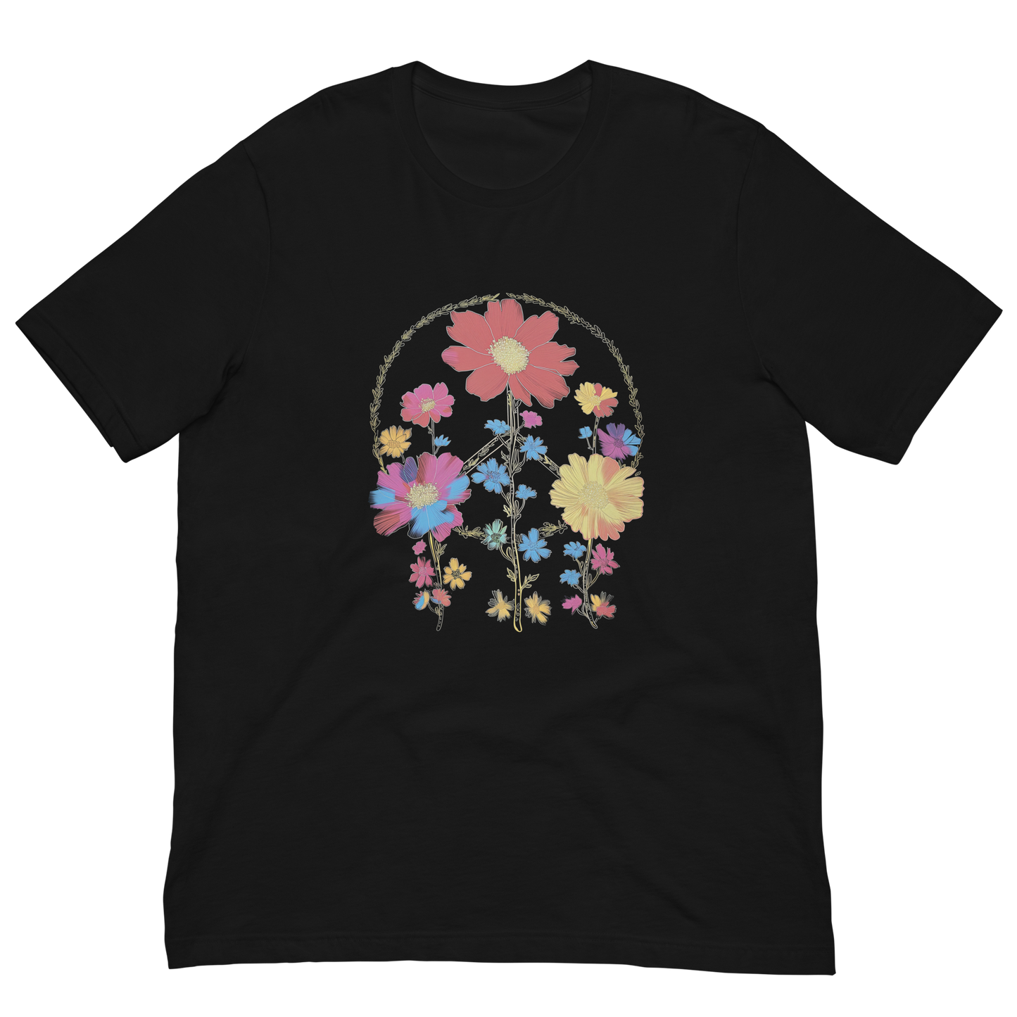 "Blooming Peace T-Shirt – A Vibrant Expression of Harmony"