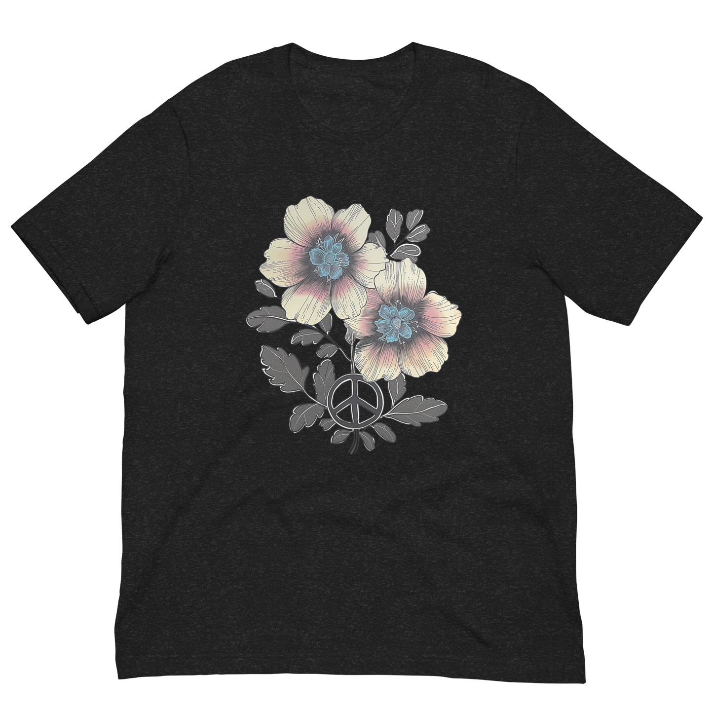 Floral Harmony Peace Symbol Unisex T-Shirt – Nature and Peace United