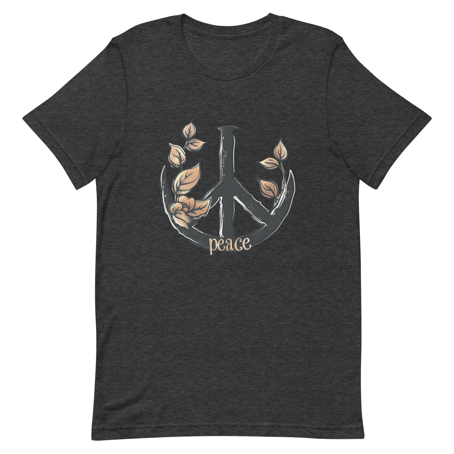 Nature-Infused Peace Symbol T-Shirt – Harmony Meets Style