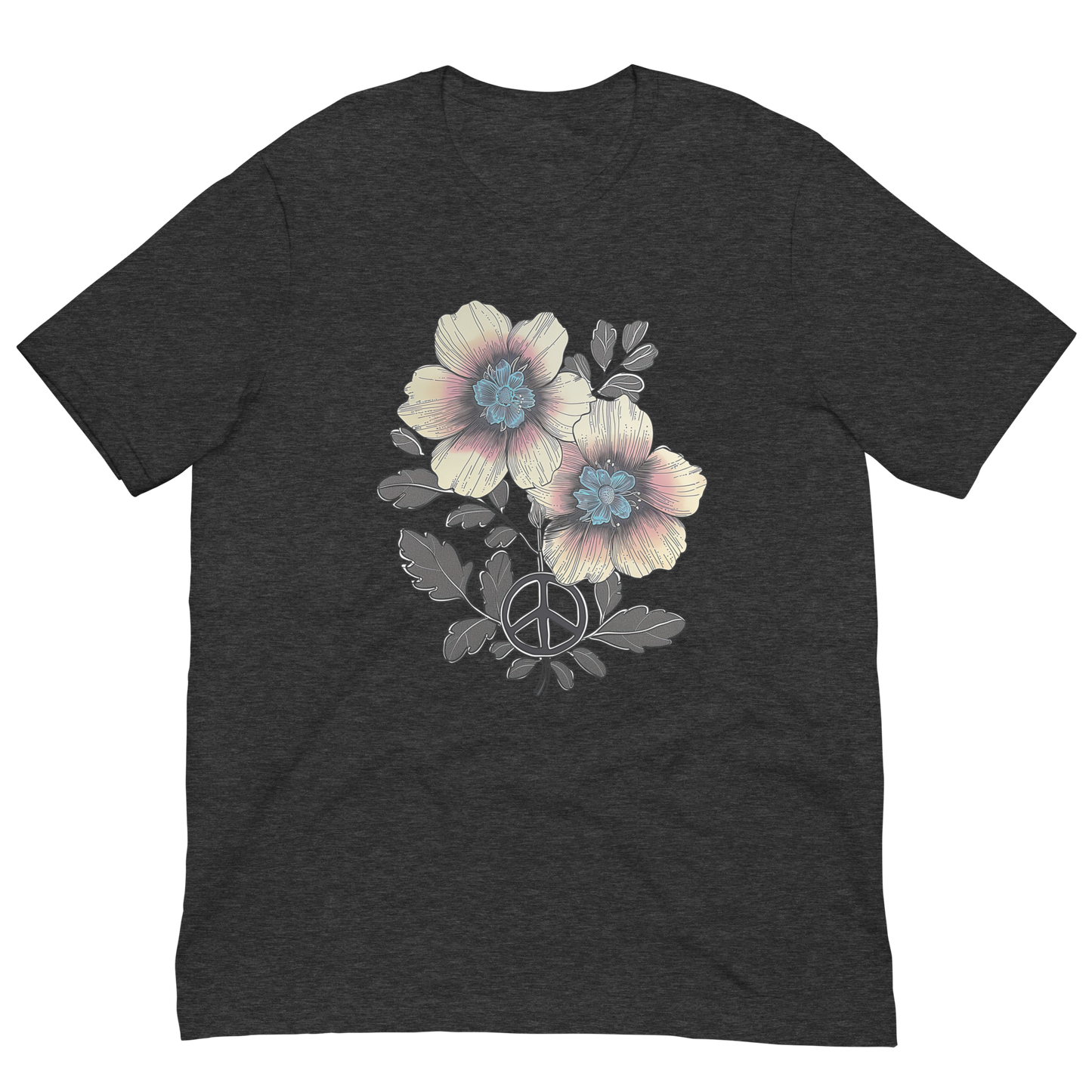 Floral Harmony Peace Symbol Unisex T-Shirt – Nature and Peace United