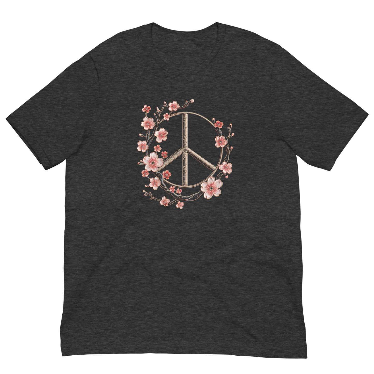 Floral Peace Symbol Unisex T-Shirt