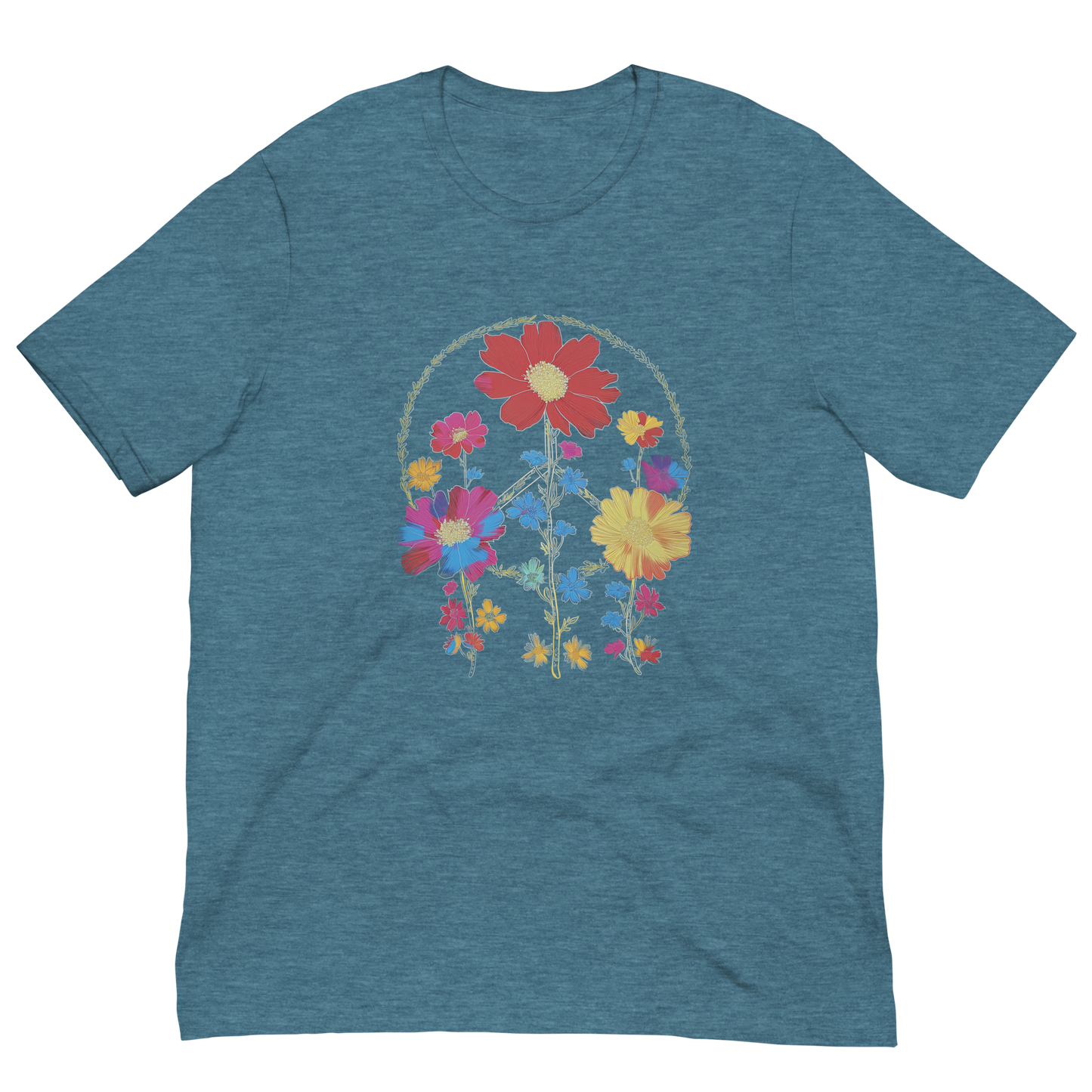 "Blooming Peace T-Shirt – A Vibrant Expression of Harmony"