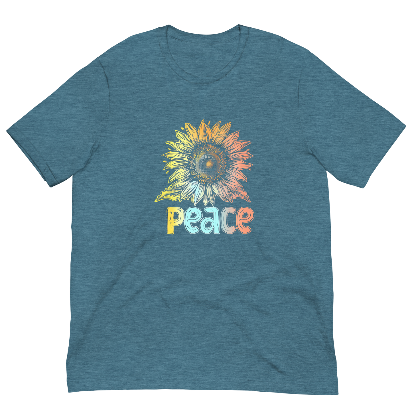 Quirky Sunflower Peace T-shirt