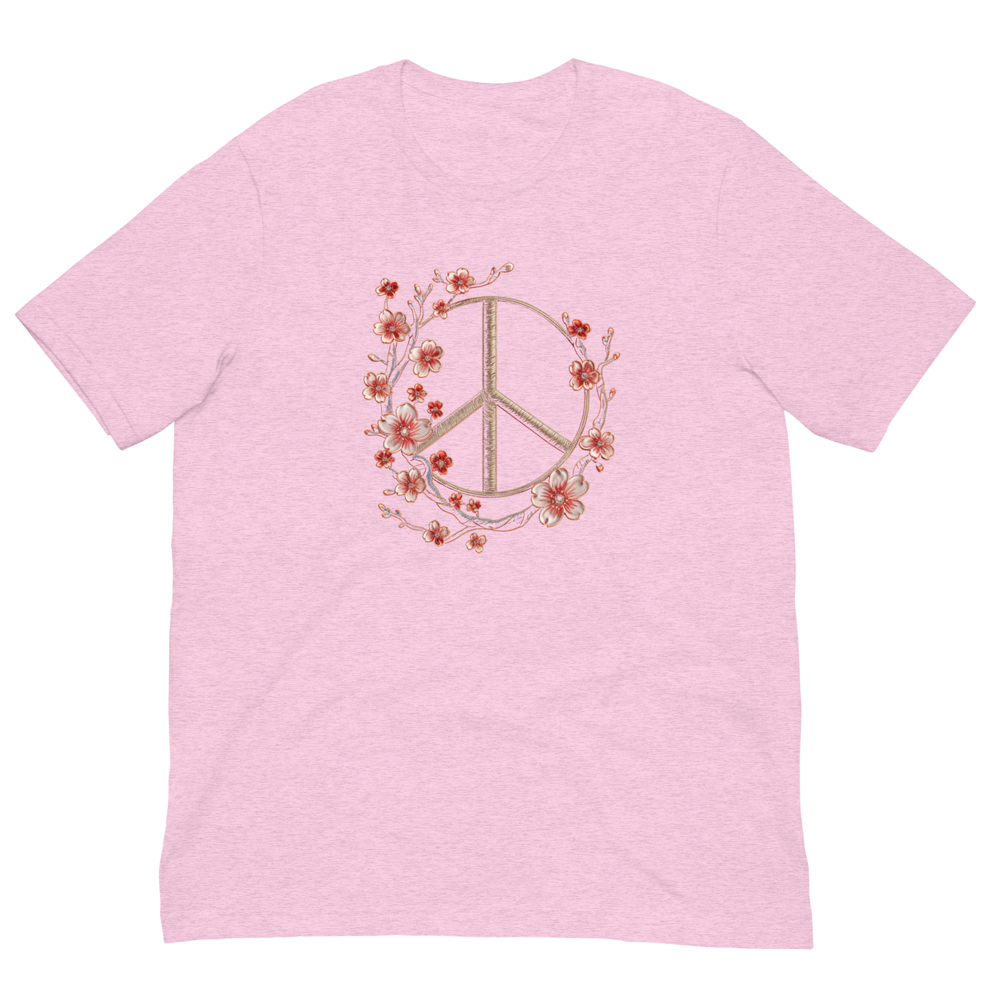 Floral Peace Symbol Unisex T-Shirt