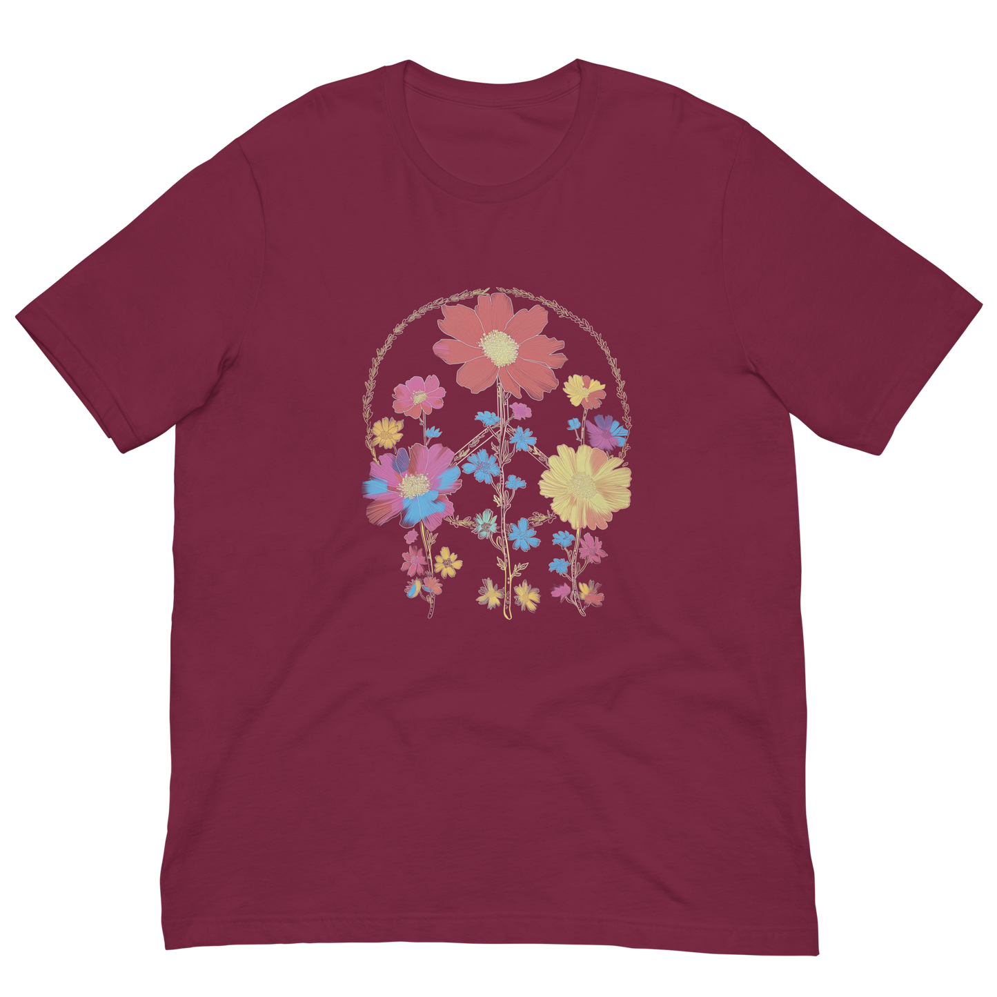 "Blooming Peace T-Shirt – A Vibrant Expression of Harmony"