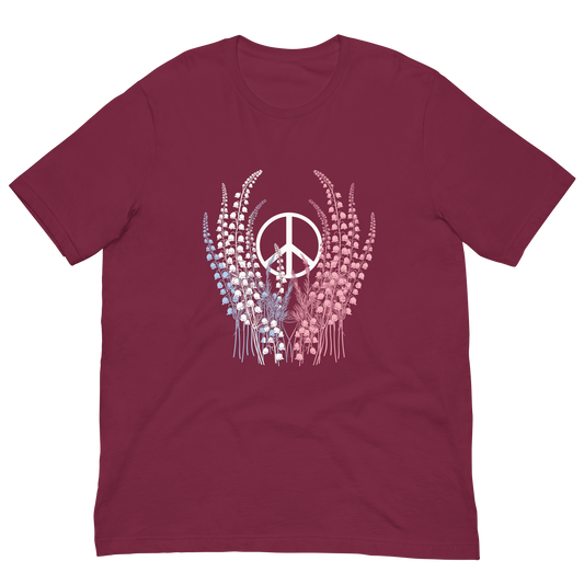 Elegant Floral Peace T-shirt 1