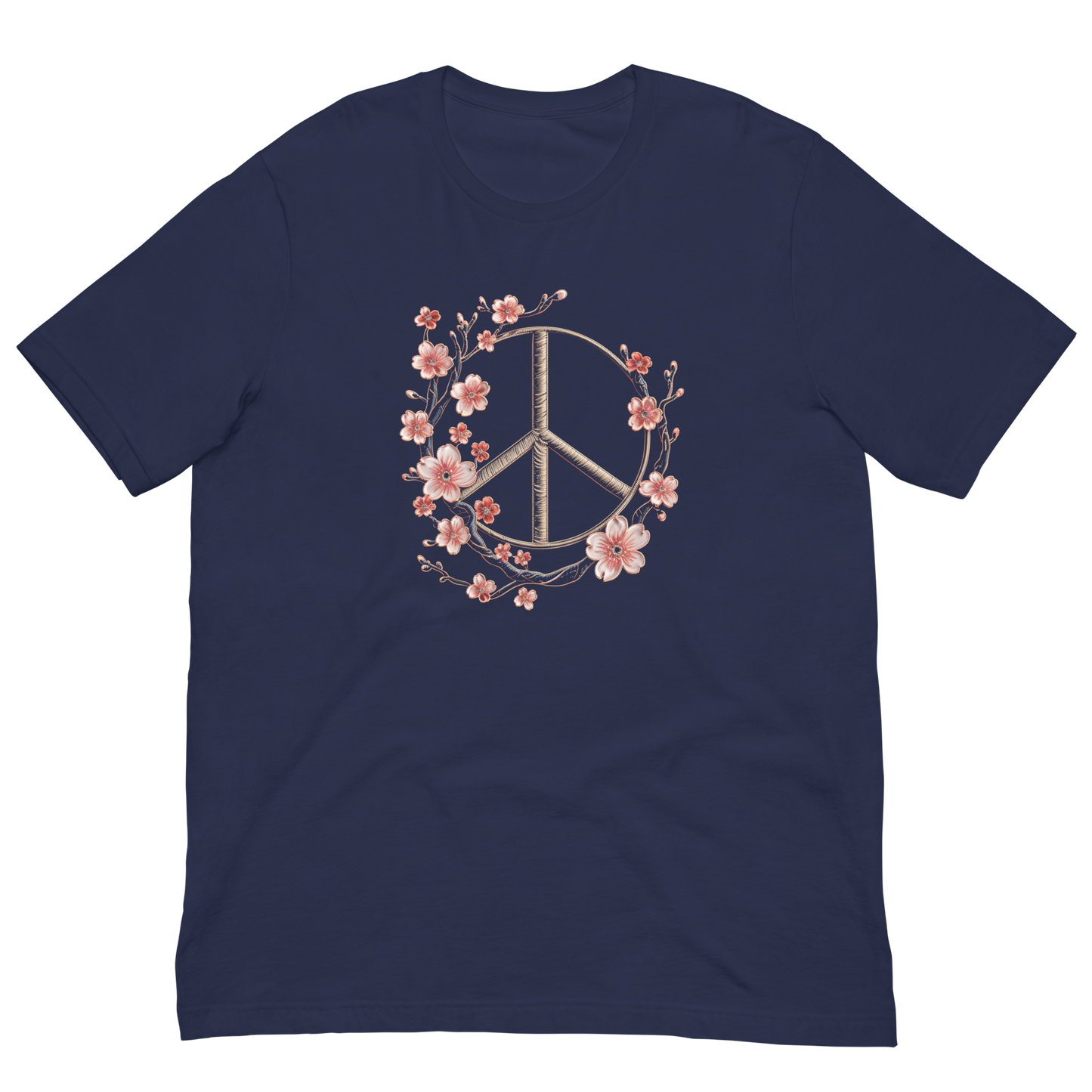 Floral Peace Symbol Unisex T-Shirt