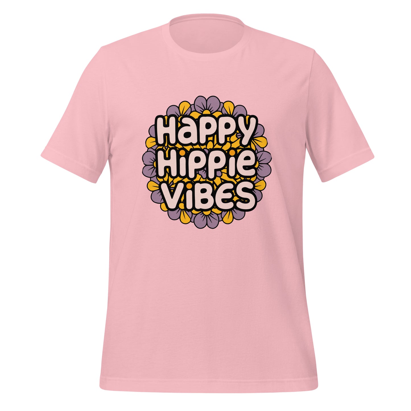 Happy Hippie Vibes Floral Unisex T-Shirt