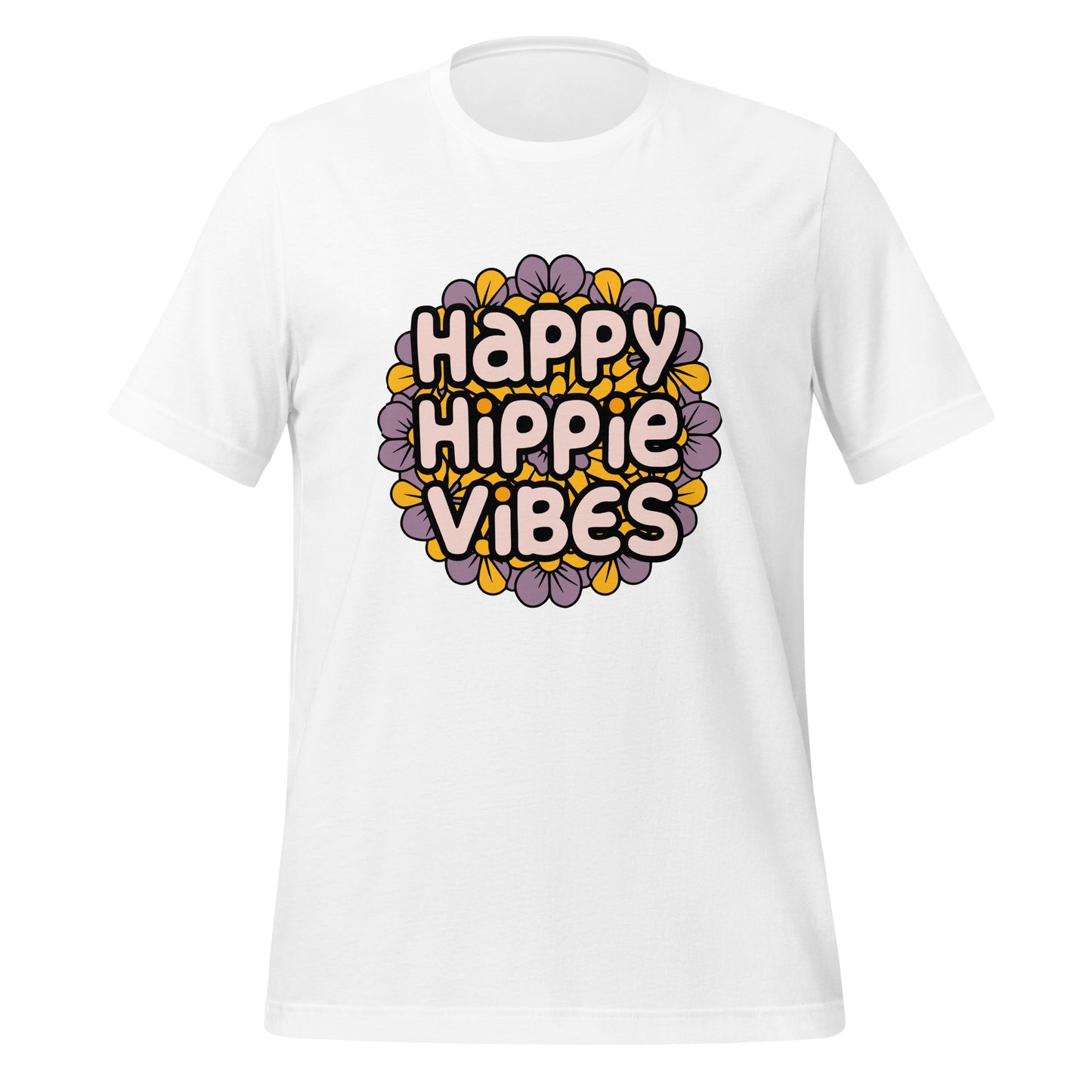 Happy Hippie Vibes Floral Unisex T-Shirt