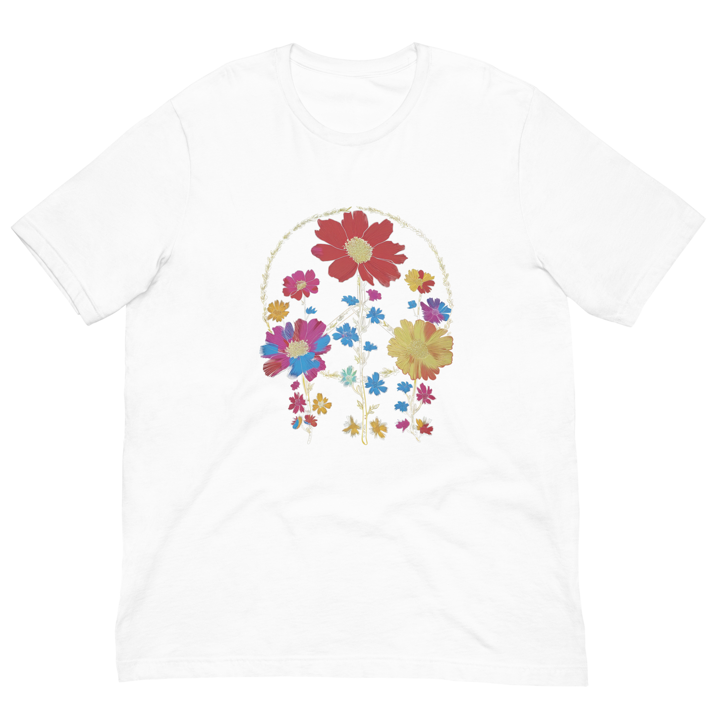 "Blooming Peace T-Shirt – A Vibrant Expression of Harmony"